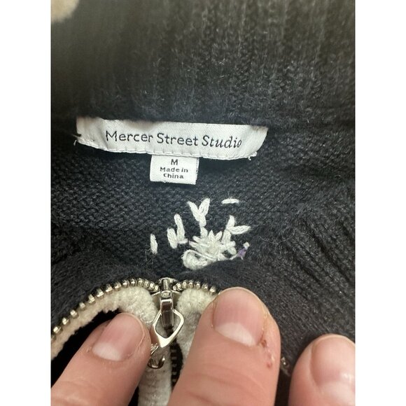 Christmas Santa Suit Mittens Scarf Clothesline Cardigan Vest M Stockings Ramie - Picture 2 of 4